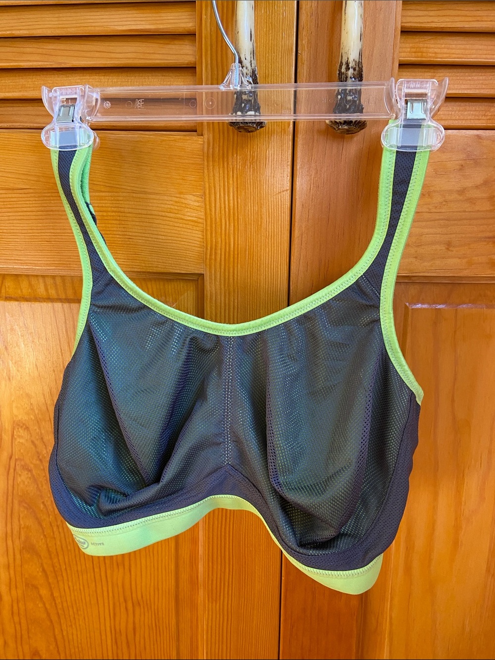 Anita Black Sports Bra with Lime Green Trim